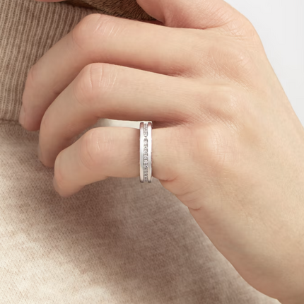 ZERO 1 ONE-BAND PAVED DIAMONDS ON THE SPIRAL RING