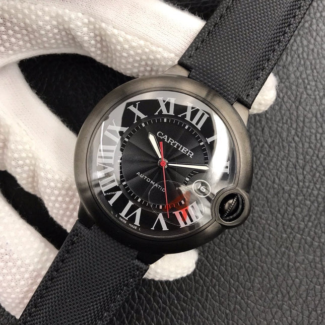 BALLON BLEU DATE 42MM AUTOMATIC STEEL PVD CASE BLACK DIAL