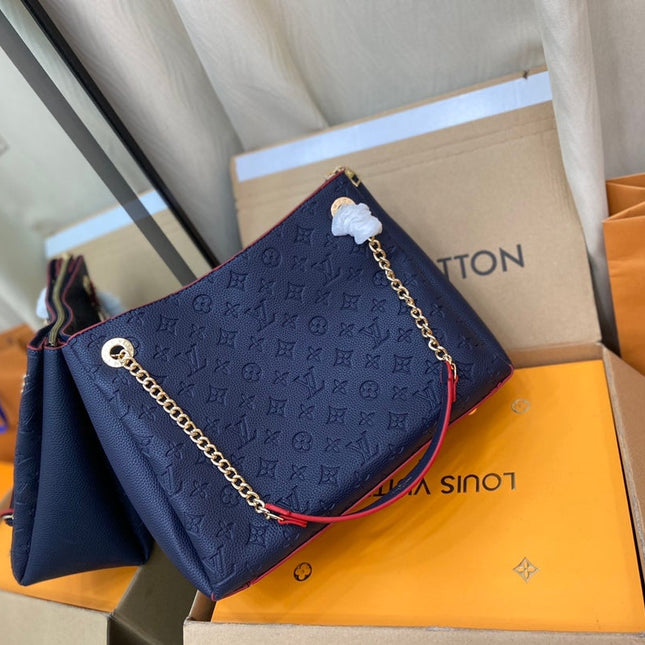 SURENE MM 36CM BLUE MONOGRAM GRAINED CALFSKIN