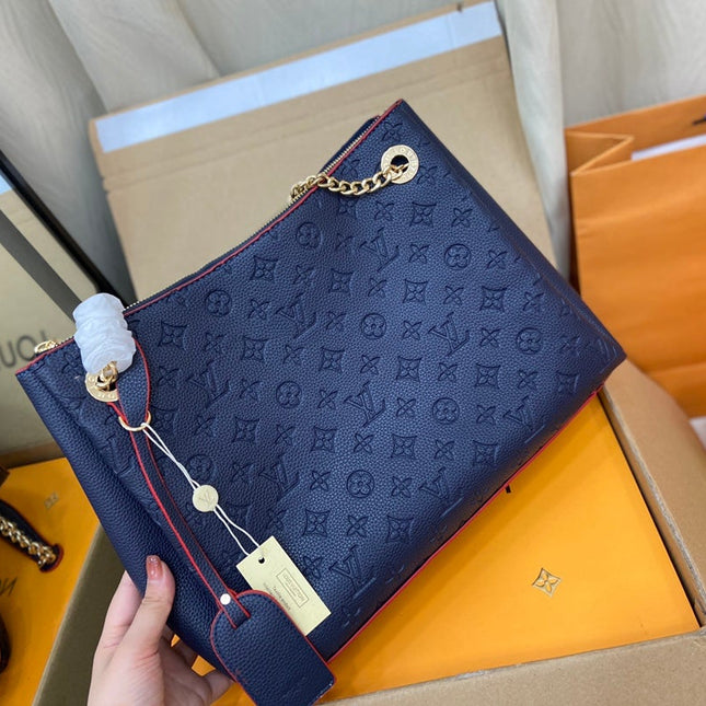 SURENE MM 36CM BLUE MONOGRAM GRAINED CALFSKIN