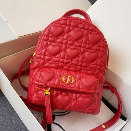 SMALL BACKPACK RED CANNAGE LAMBSKIN