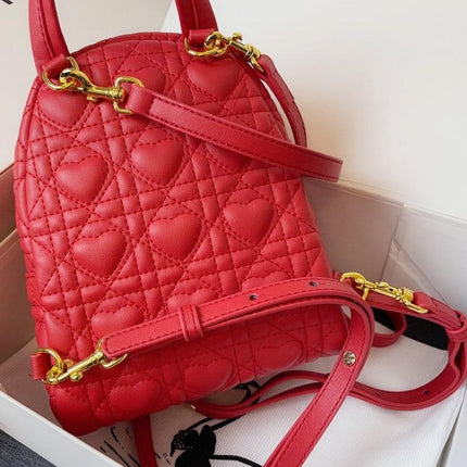 SMALL BACKPACK RED CANNAGE LAMBSKIN