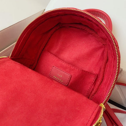 SMALL BACKPACK RED CANNAGE LAMBSKIN