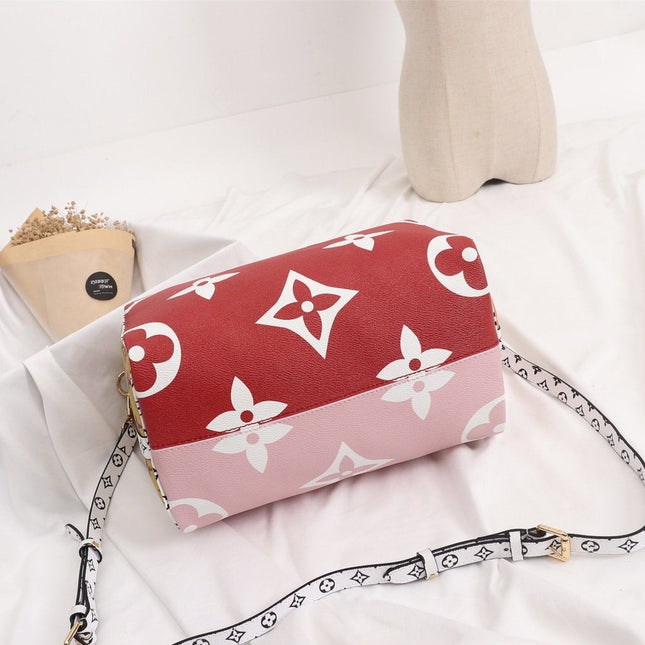 SPEEDY BANDOULIERE 25 RED WHITE GIANT MONOGRAM CANVAS