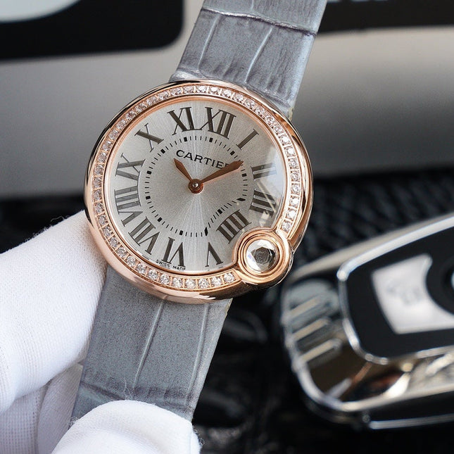 BALLON BLANC 33MM AUTOMATIC ROSE GOLD ARABIC NUMERALS