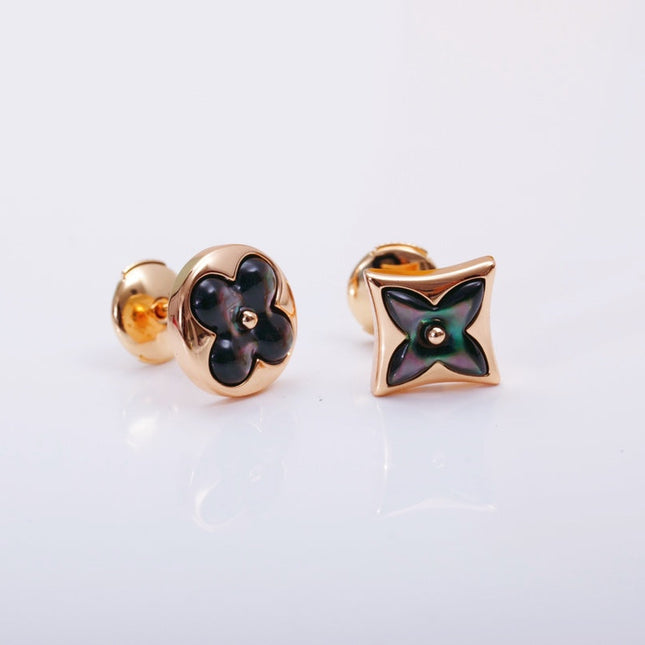 COLOR STAR AND SUN PINK GOLD EARRINGS