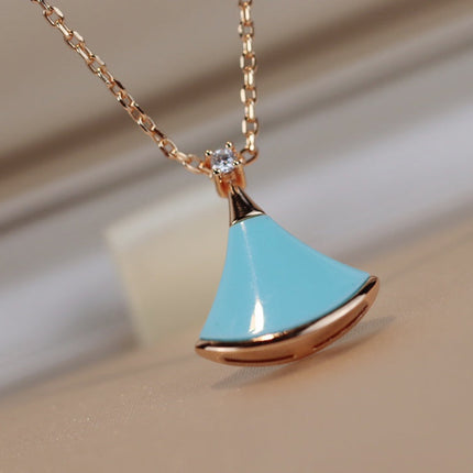 DREAM NECKLACE TURQUOISE PINK GOLD