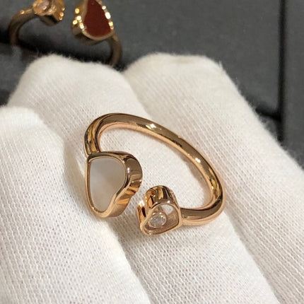 HAPPY HEART PINK GOLD RING