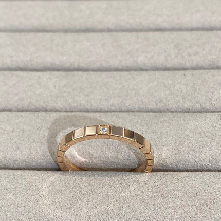 ICE CUBE PINK GOLD RING