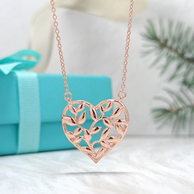 HEART LEAF PEDANT NECKLACE