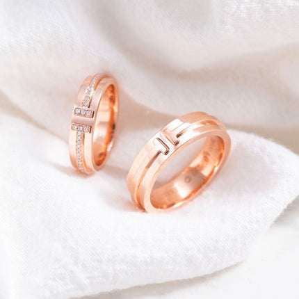 T PINK GOLD RING