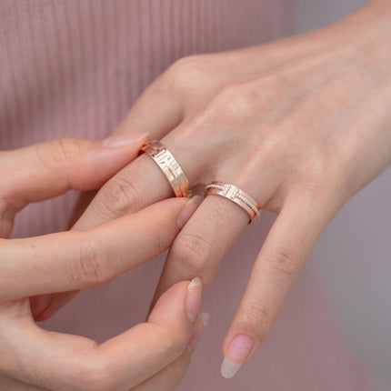 T PINK GOLD RING