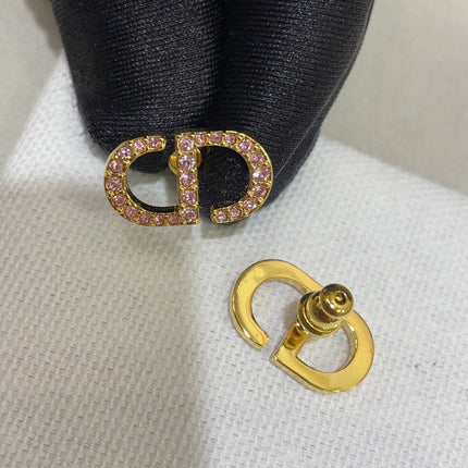 PETIT CD DIAMOND GOLD EARRINGS