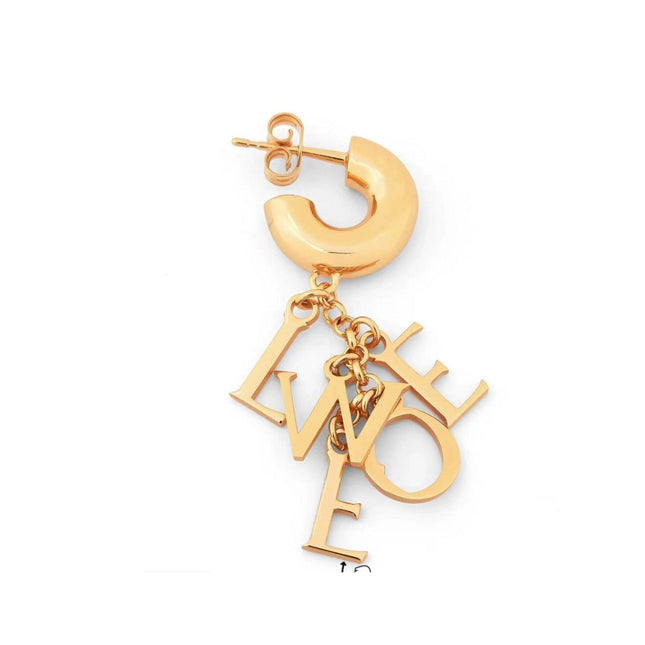 LOEW LOGO GOLD DROP EARRINGS