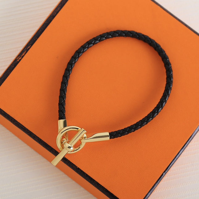 GLENAN GOLD LEATHER BRACELET