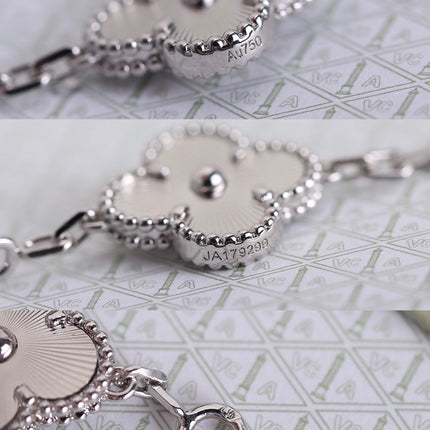 CLOVER 5 MOTIF SILVER BRACELET