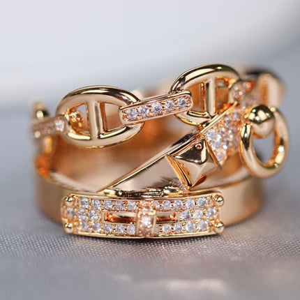 ALCHIEME PINK GOLD DIAMOND RING