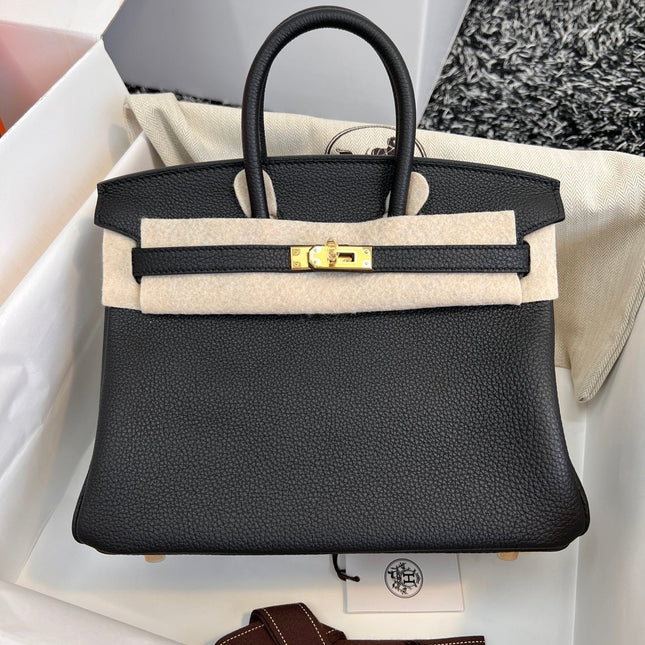 HM BIRKIN 25CM BLACK TOGO LEATHER GOLD HARDWARE