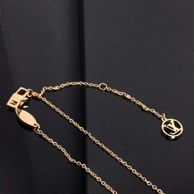 LV COLOR BLOSSOM PINK MOP SUN GOLD NECKLACE