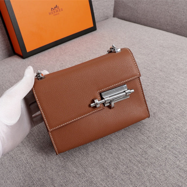 HM VERROU MINI BAG 17 RUSSET CALFSKIN