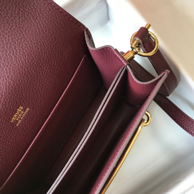 HM SAC ROULIS 19 WINE CALFSKIN