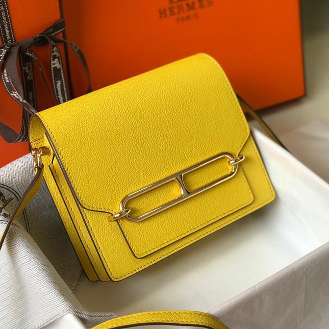 HM SAC ROULIS 19 LEMON CALFSKIN