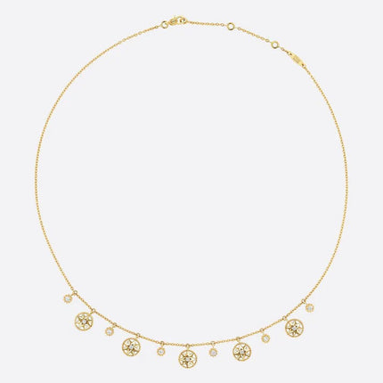 ROSE DES VENTS NECKLACE YELLOW GOLD, DIAMONDS AND MOTHER-OF-PEARL