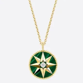 CD STERLING SILVER EIGHT-POINTED STAR COMPASS SERIES NECKLACE