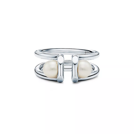 DOUBLE PEARL SILVER RING