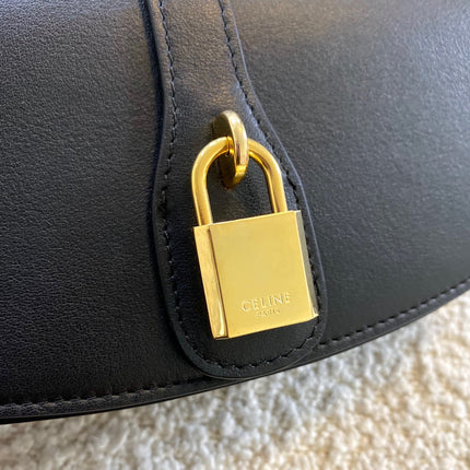 MINI 18 PADLOCK BLACK CALFSKIN BAG