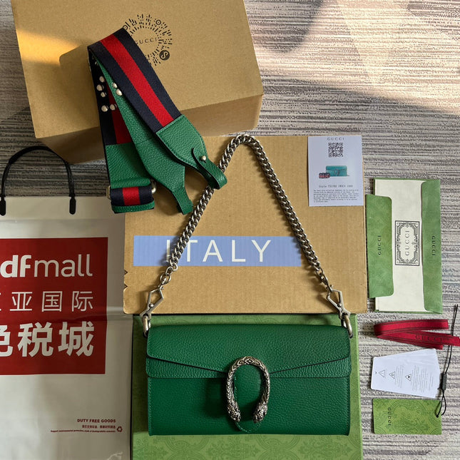 DIONYSUS SMALL 25 BAG IN EMERALD GREEN CALFSKIN