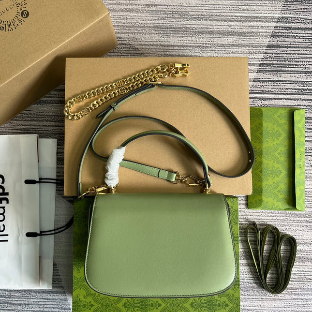 BLONDIE 23 TOP-HANDLE BAG LIGHT GREEN CALFSKIN