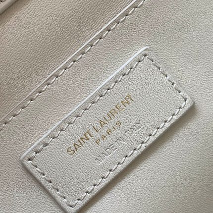 MANHATTAN 29 TOP-HANDLE IN SMOOTH WHITE CALFSKIN