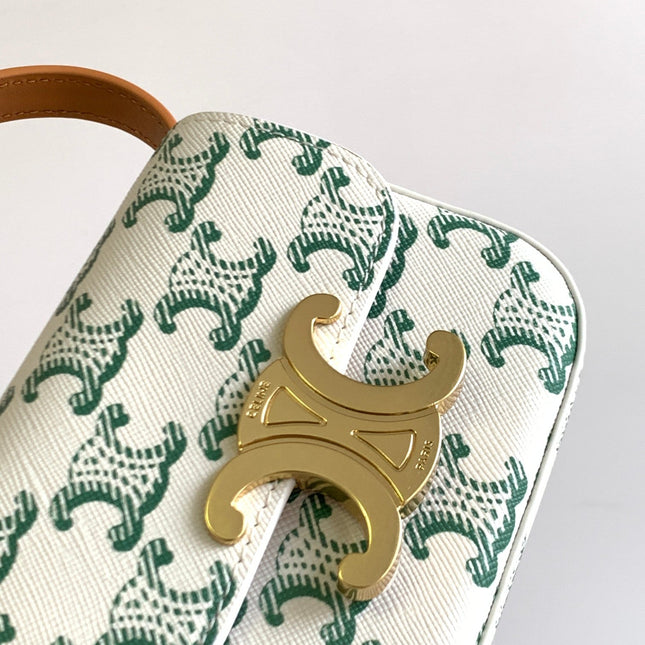 TRIPHOME 11 GREEN WHITE COWHIDE LEATHER