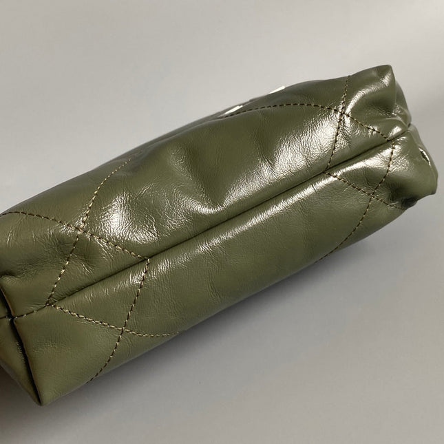 CC HOBO MINI 20CM OLIVE LAMBSKIN