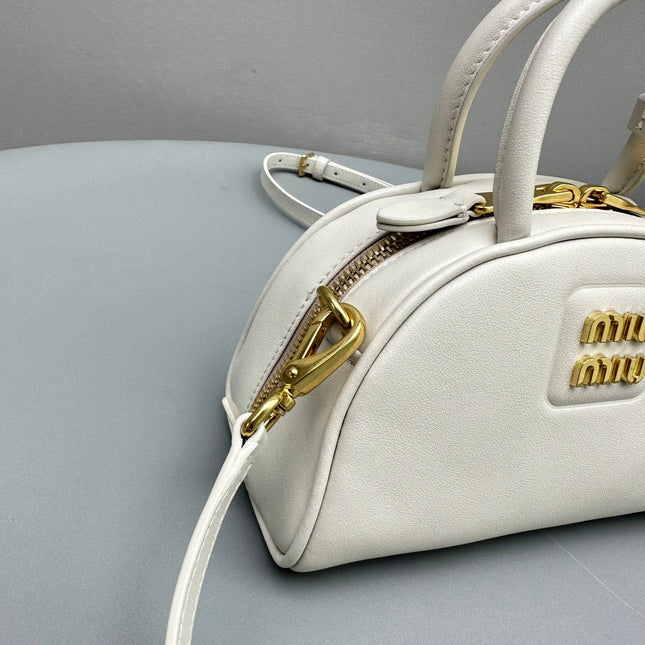 TOP-HANDLE 18 BAG IN WHITE CALFSKIN