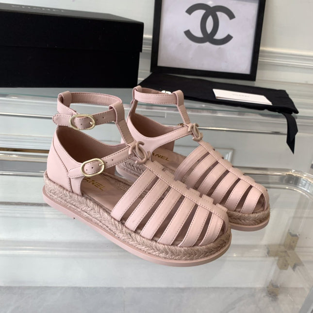 cc medium roman sandals pink lambskin