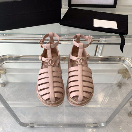 cc medium roman sandals pink lambskin