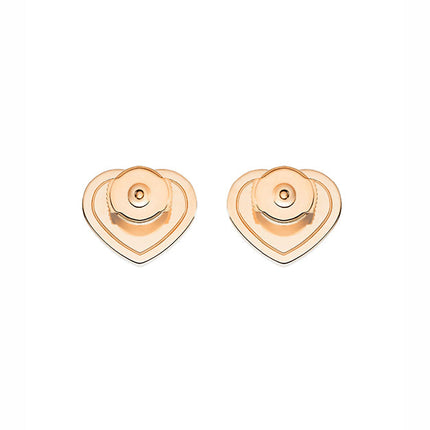 HAPPY HEART EARRINGS PINK GOLD DIAMOND