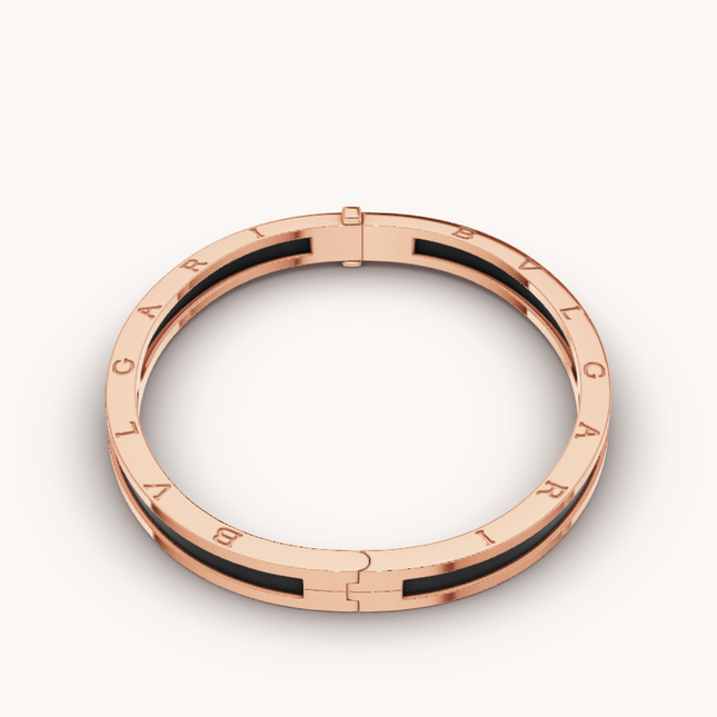 ZERO 1 PINK GOLD WITH BLACK CERAMIC BRACELET