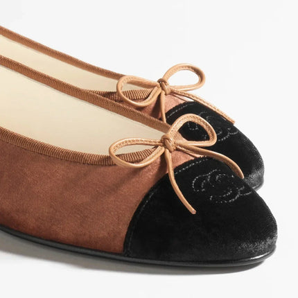 ballet flats Brown Black Velvet