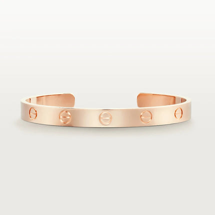 LOVE BRACELET 6.1MM OPEN CUFF PINK GOLD