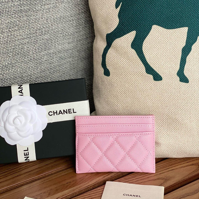 CC CARD HOLDER 10 PINK CAVIAR