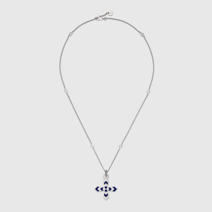 GG WOMEN'S NECKLACE WITH CROSS MOTIF PENDANT