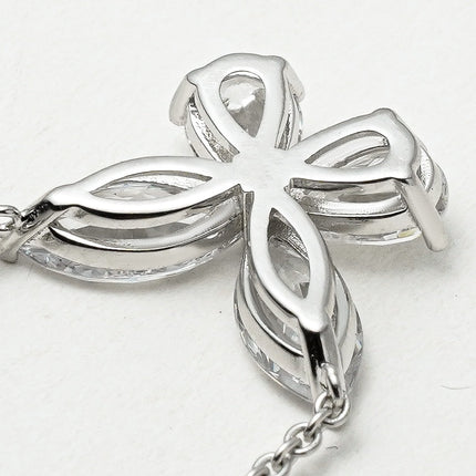 CLASSIC BUTTERFLY SILVER DIAMOND NECKLACE