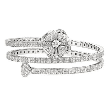 FIOREVER BRACELET SILVER DIAMOND DOUBLE ROW