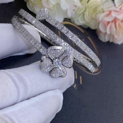 FIOREVER BRACELET SILVER DIAMOND DOUBLE ROW