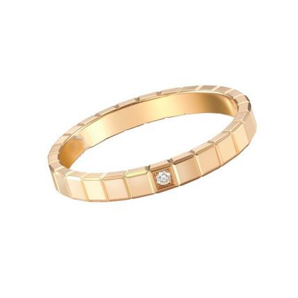 ICE CUBE PINK GOLD RING