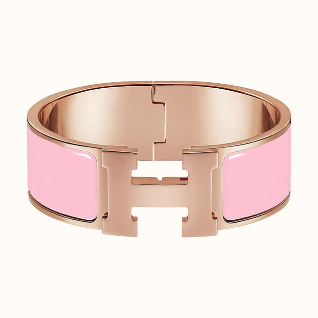 H BRACELET 18MM PINK GOLD