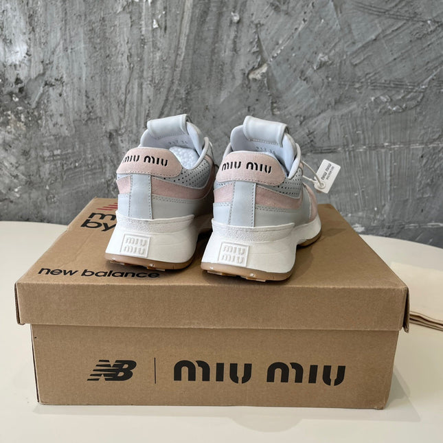 LIGHT GRAY MIX LIGHT PINK SNEAKERS COWHIDE